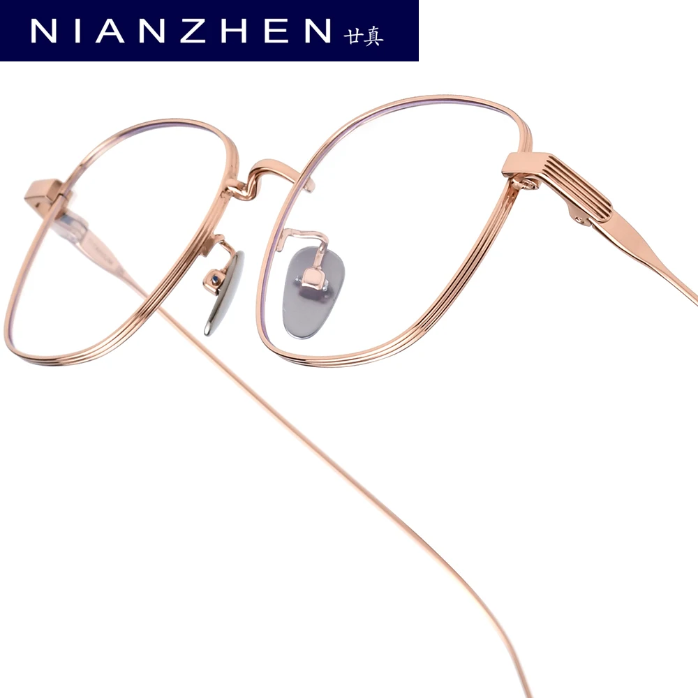 

NIANZHEN очки из титанового сплава, оправа для мужчин, квадратные брендовые дизайнерские очки, женские сверхлегкие ретро-очки, очки 80805