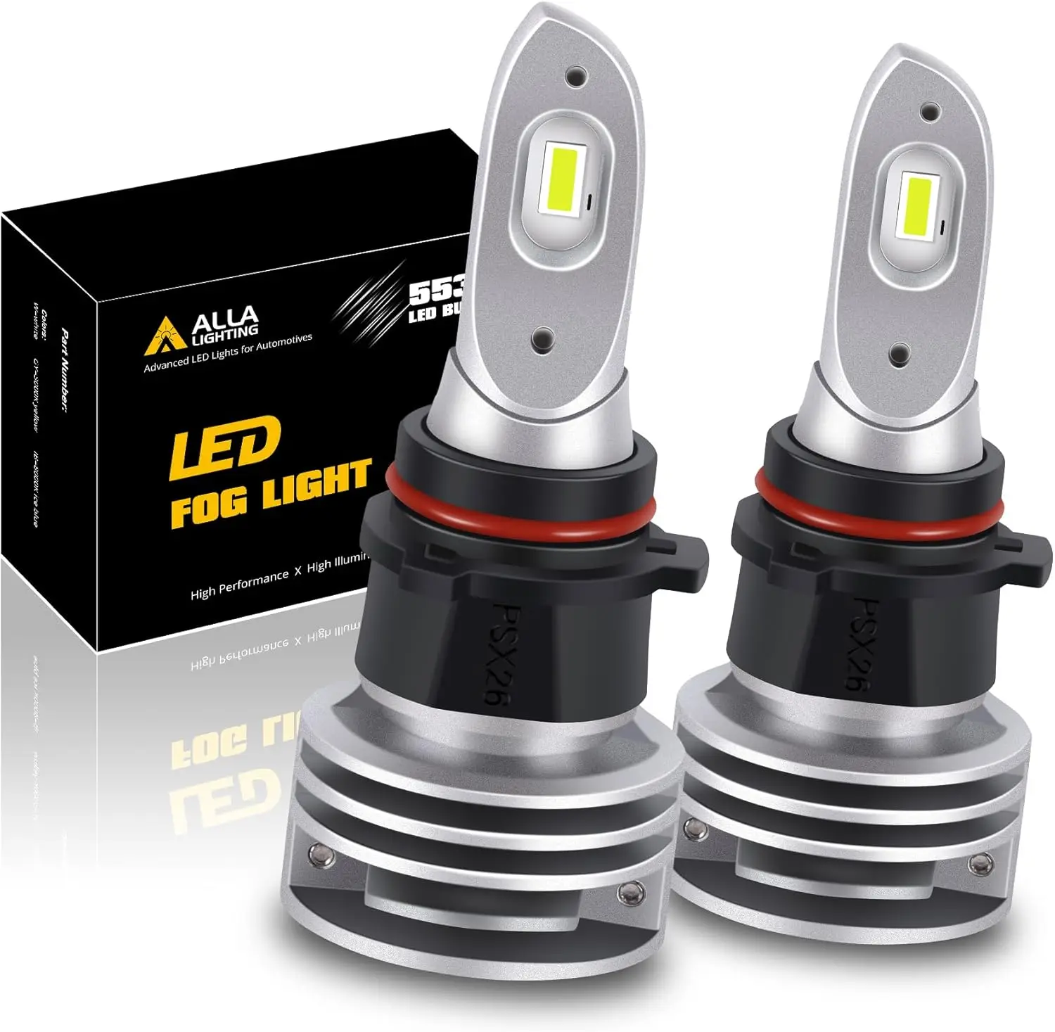

5200 Lumens 12278 PSX26W CANBus LED H28W 6500K Xenon White Fog Light Replacement
