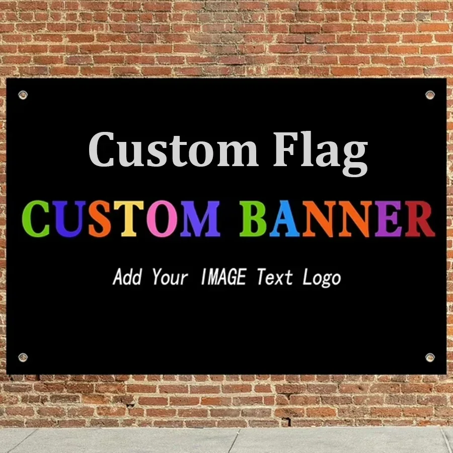 Professional Custom Car Motorcycle Team Company Logo Flag Polyester Printed Decoration Banner Decorative Flag Tapestry 4 Sizes