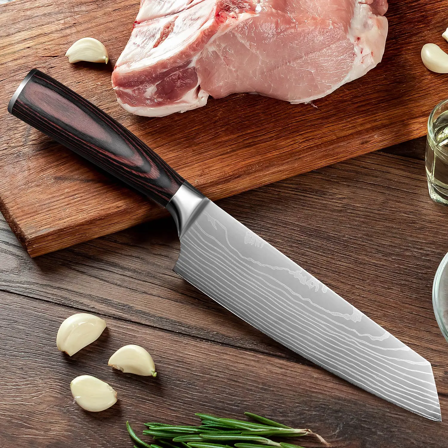 7.5 Inch Chef's Knives High Carbon Stainless Steel Best Kitchen Knives Sheath and Ergonomic Handle and Gift Box