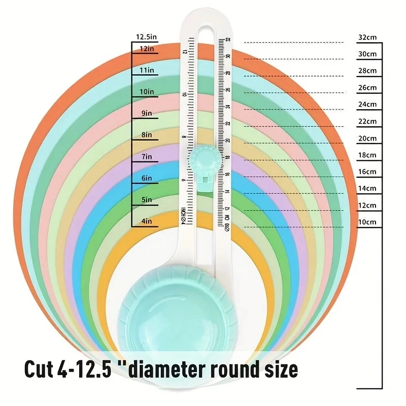 1pc Circular Paper Cutter Scrapbook Cards Circle Shape Cutter DIY Round Cutting Knife 360 Rotary Circle Cutter