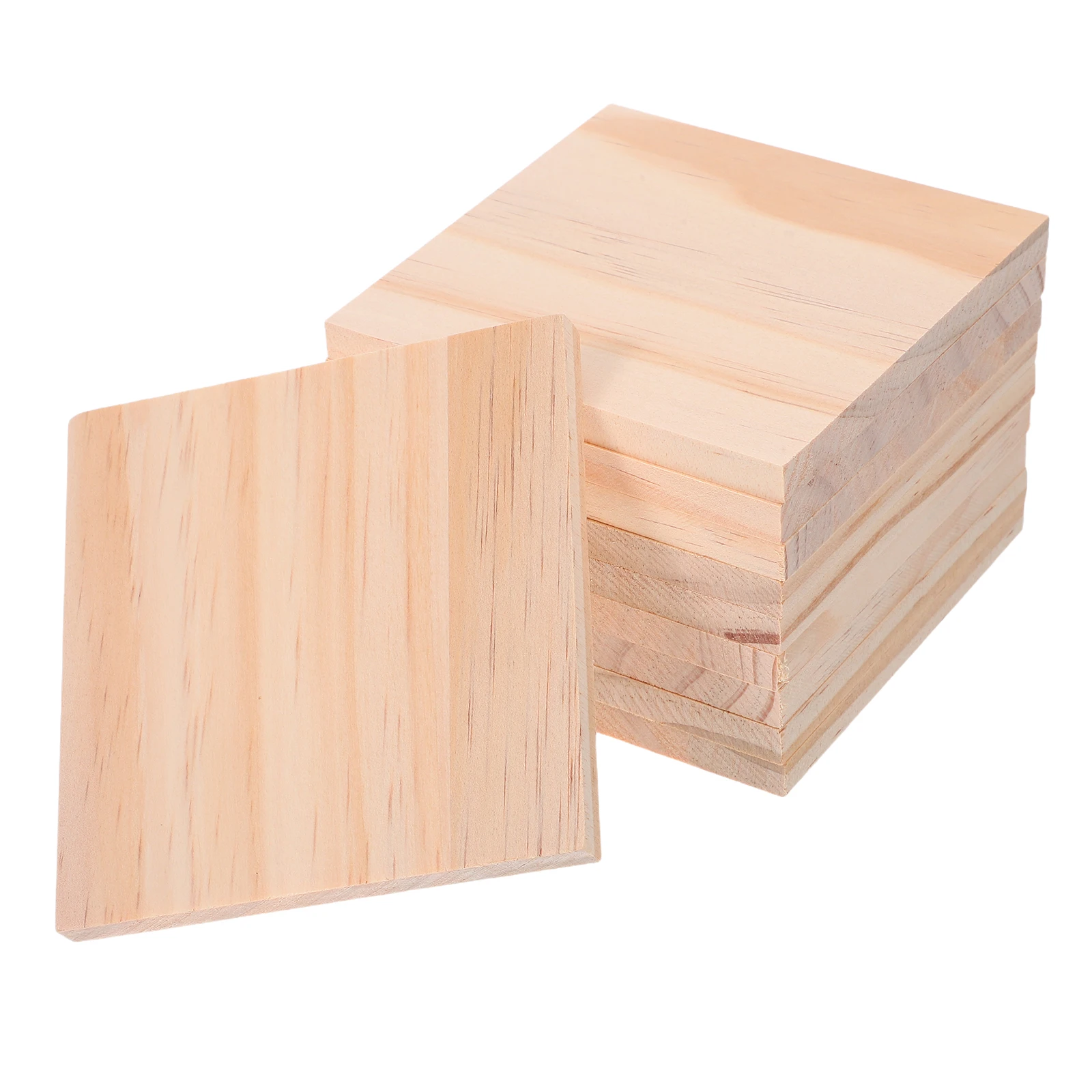 

10Pcs Unfinished Square Wood Blocks Natural Craft Wood Pieces for Pyrography Painting Carving Engraving DIY Art Projects