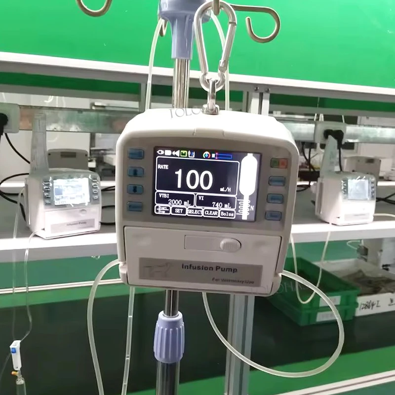 

LHWEB12V Cheap Price Touch Screen Veterinary Infu sion Pumps IV Drip Pet Pump With Heating Function