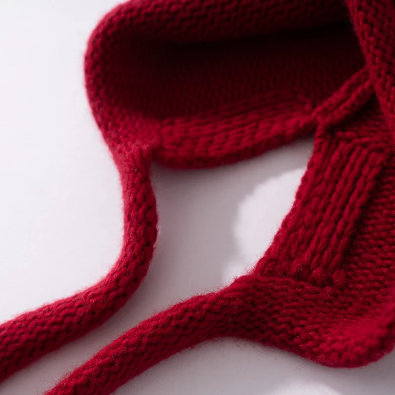 MERRILAMB Hohe Qualität Reinem Kaschmir frauen Winter Dicke Gestrickte Hut Im Freien Weiche Warme Ohrenschützer Aviator Caps Weibliche Bomber Hüte – Detail 28