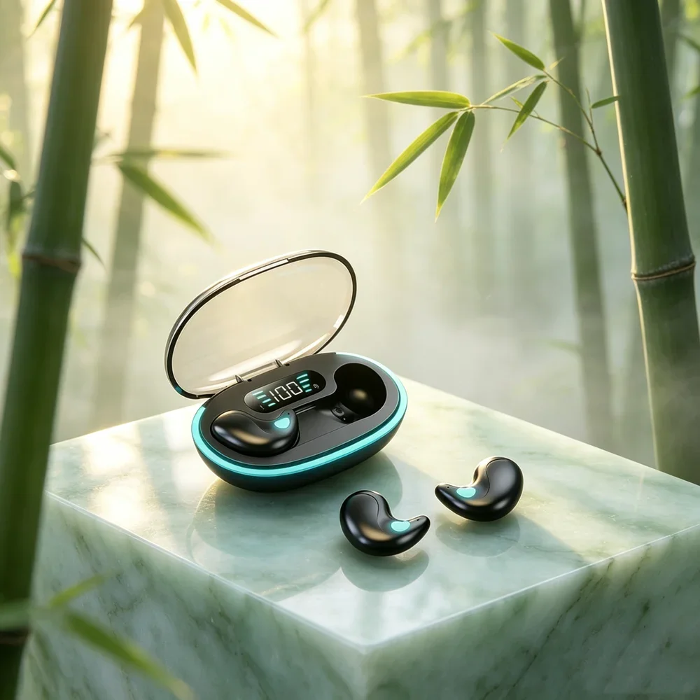 TWS Wireless Bluetooth Earbuds Headset Noise Reduction Earphones Mini Sleep Stereo Headphones With Mic Suitable
