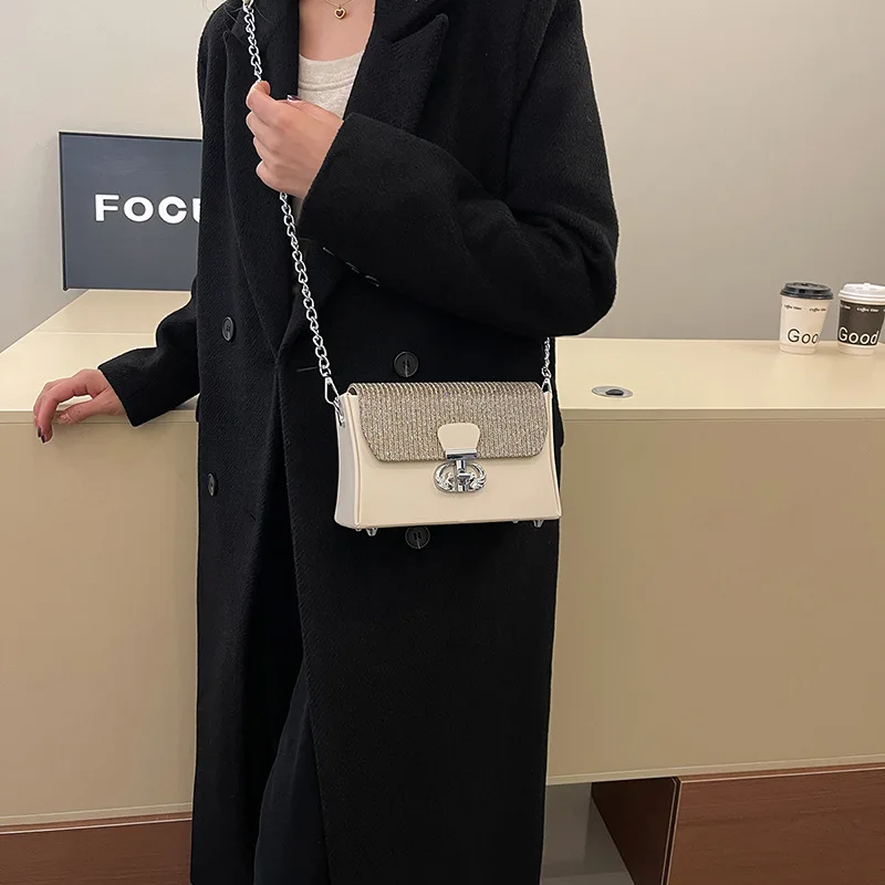 

2025 Light Luxury Small Square Bag - Rhombus Chain Shoulder/Crossbody Bag, Classic Style Design