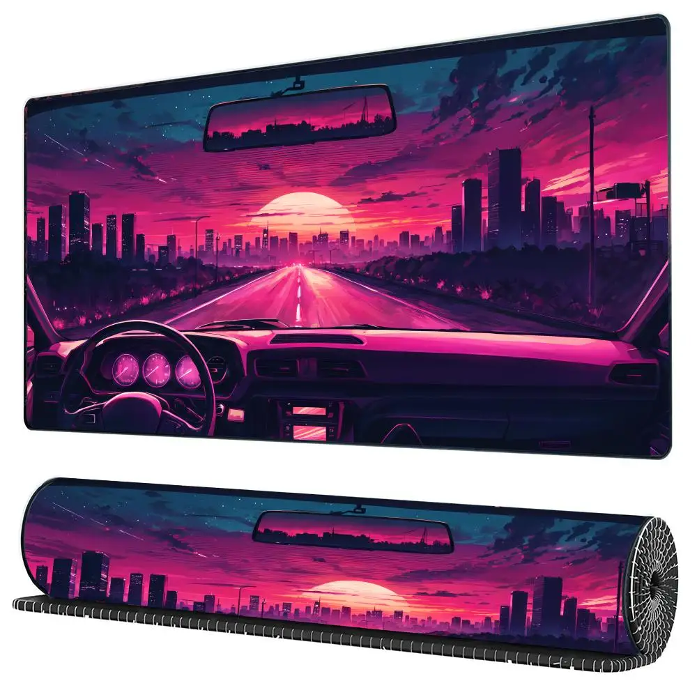 

Sunset Cool Sports Car Mouse Pad XXL Desk Mat Gaming Mouse Pad Rubber Non-Slip Durable Office Accessory Gaming Keyboard Desk Mat