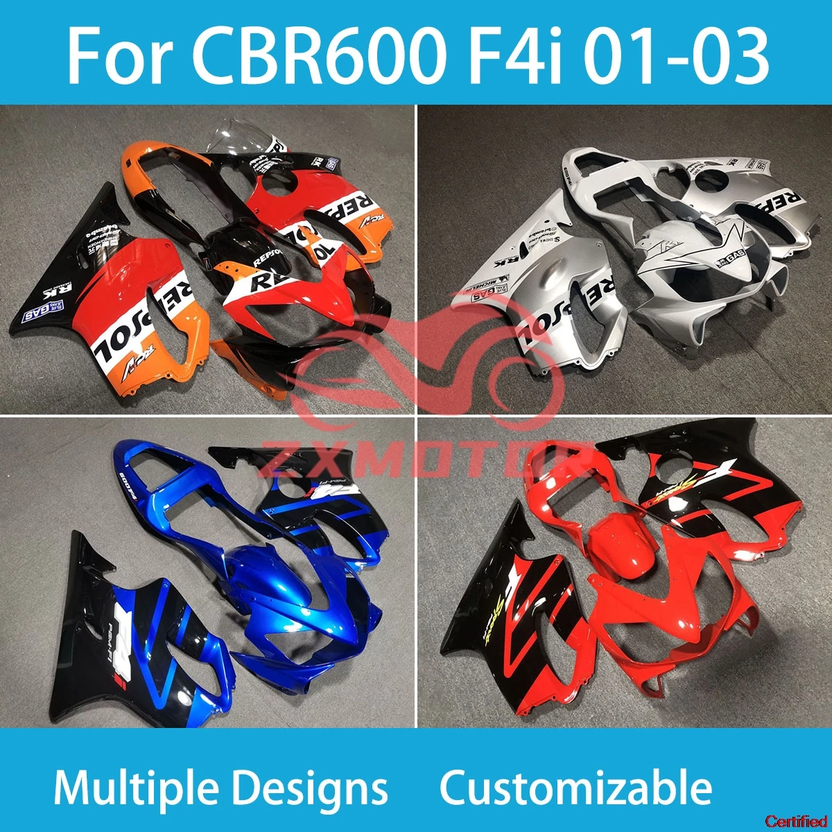 New Fairng Set CBR600F4i 01 02 03 Motorcycle Fairings Bodywork Kit Panel for Honda CBR600 F4i 2001 2002 2003