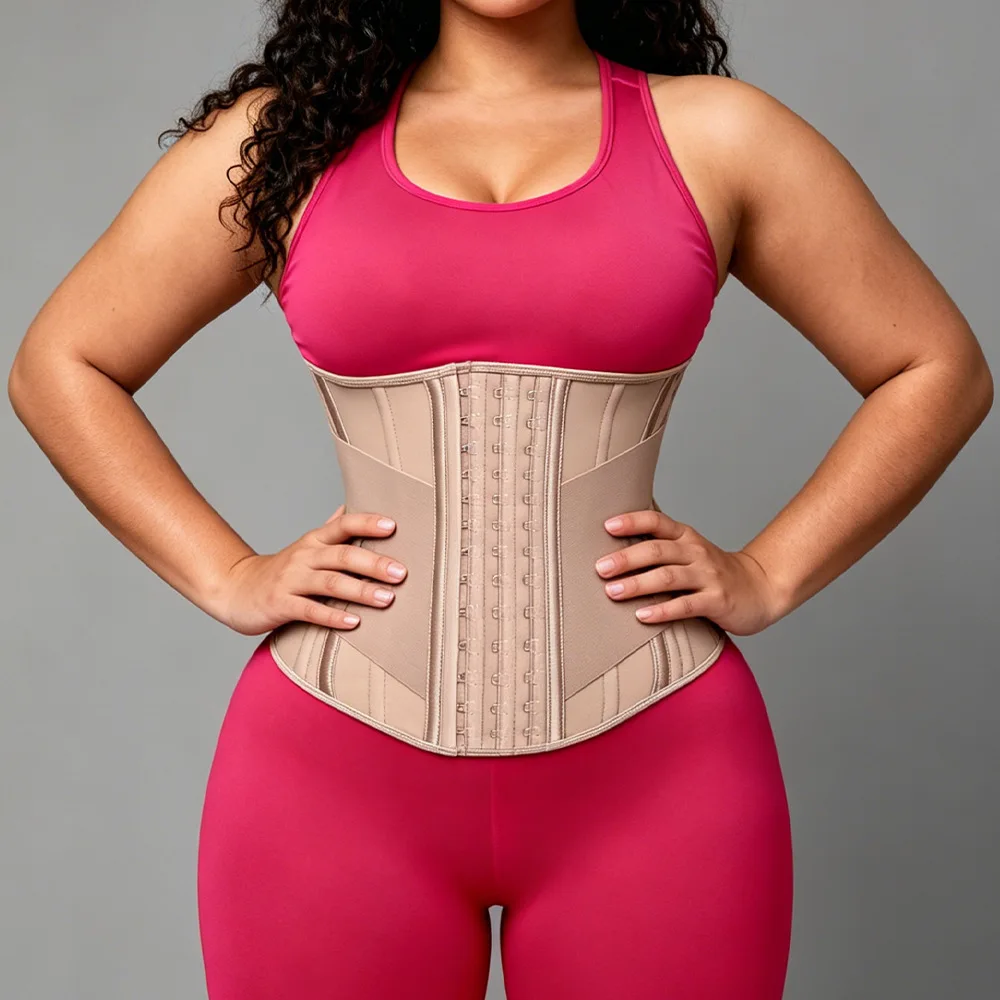 U-shaped Waist Trainer Corset Women Buttoned Shapers Breast Lifted Waist Trainer Steel Bone Slimming Breathable Shapewear