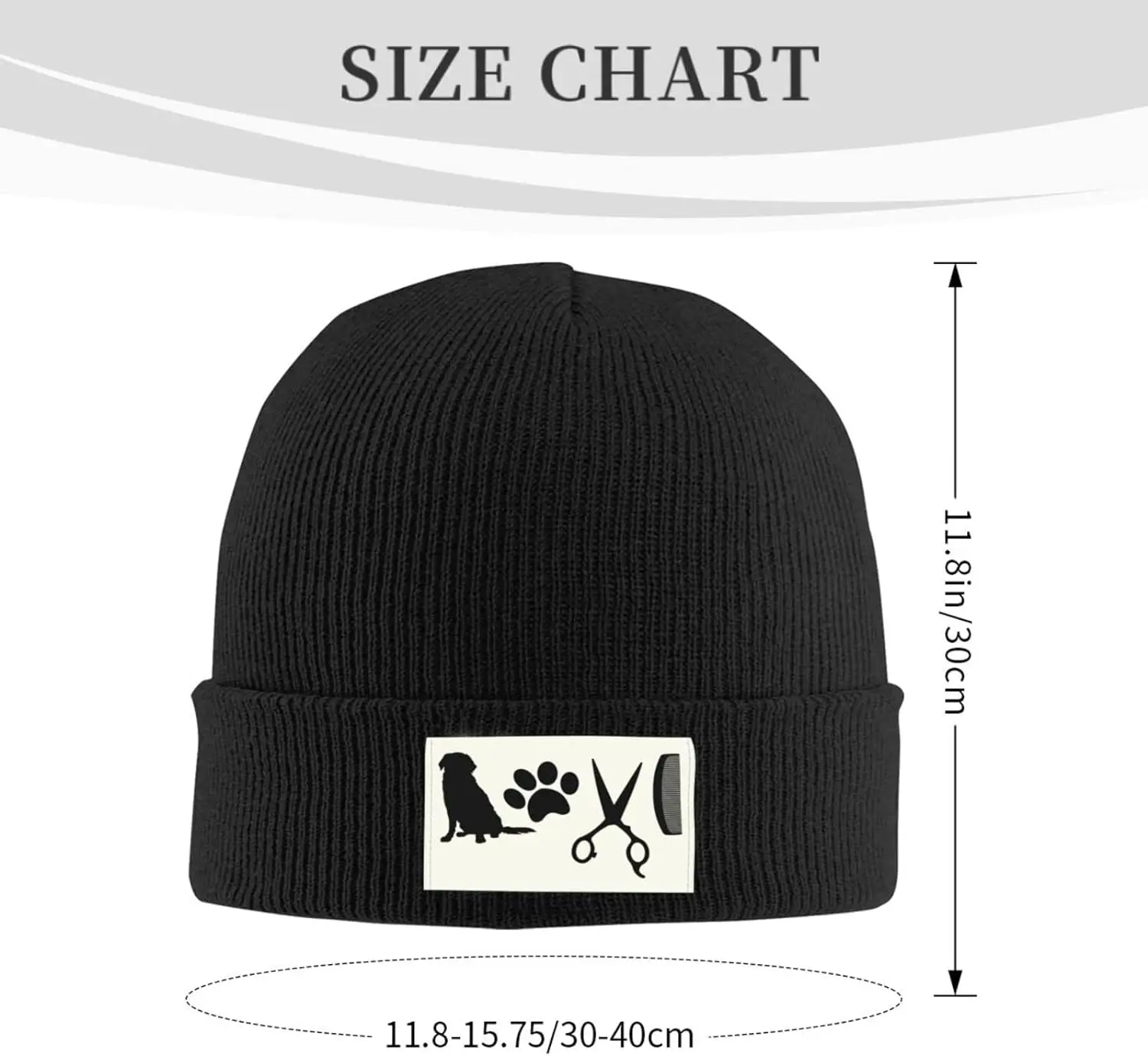 Love-Dog-Grooming-Puppy-Groomer Mens Winter Beanie Hat Skate Cap for Women Soft Stocking Hat Stretchy Warm Knit Cap