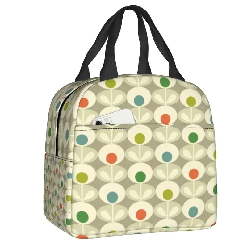 Pears Whale Orla Kiely Insulated Lunch Tote Bag Mid Century Modern Portable Thermal Cooler Food Lunch Box Kids School Children