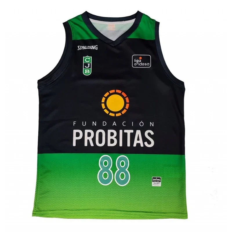 Basketball jersey before Tomic Joventut Badalona Spalding leliga Endesa 2023 green and black