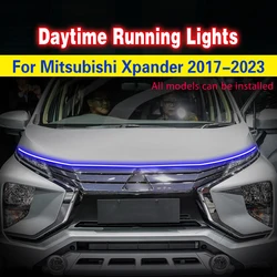 1PCS LED DRL Daytime Running Lights Daylight Waterproof Flexible Fog Head Lamp Ambient Lights For Mitsubishi Xpander 2017-2023