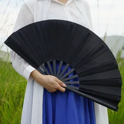 Large Kung Fu Sound Fan Plastic Bone Martial Arts Performance Elegant Hand Folding Stage Fan Opera Magic Props Summer Cool Fans