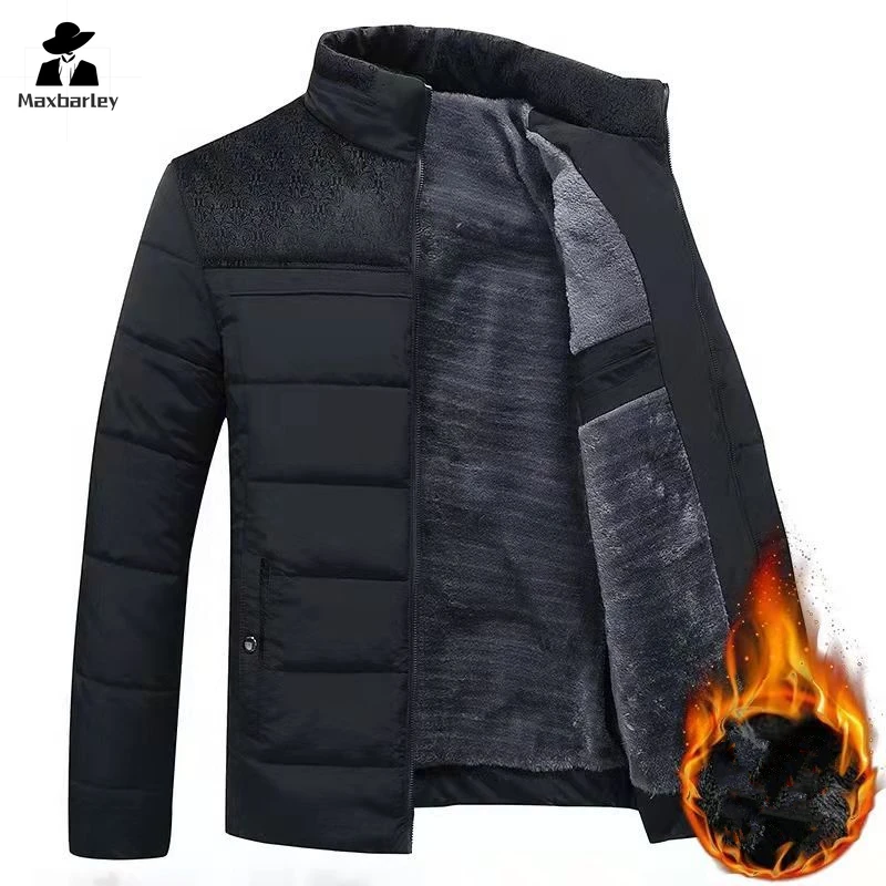 Hot-selling Mens Winter Jackets and Coats Male Parka Thick Warm Solid Color Men's Coat Padded Overcoat Outerwear Windbreakers