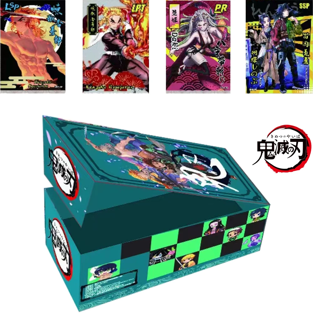 Wholesale Demon Slayer Card Box Collect Japanese Anime Nezuko Kimetsu No Yaiba Card Boxes Children's Toy Collection Hobbies