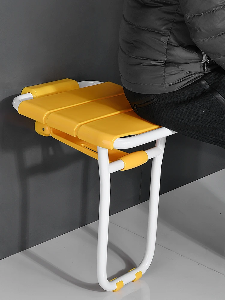 Bathroom stool, wall, shower folding seat, barrier free bathroom elderly armrest, shoe changing