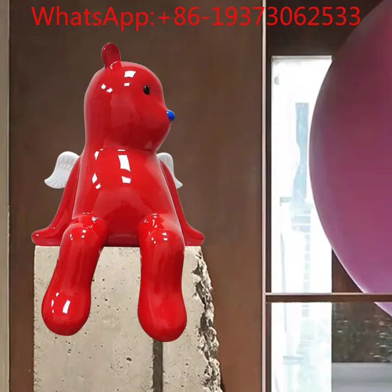 Cartoon Figurine, Angel, Bear Decoration, Living Room and Children's Room Installation, Sculpture Floor-standing Large Ornament