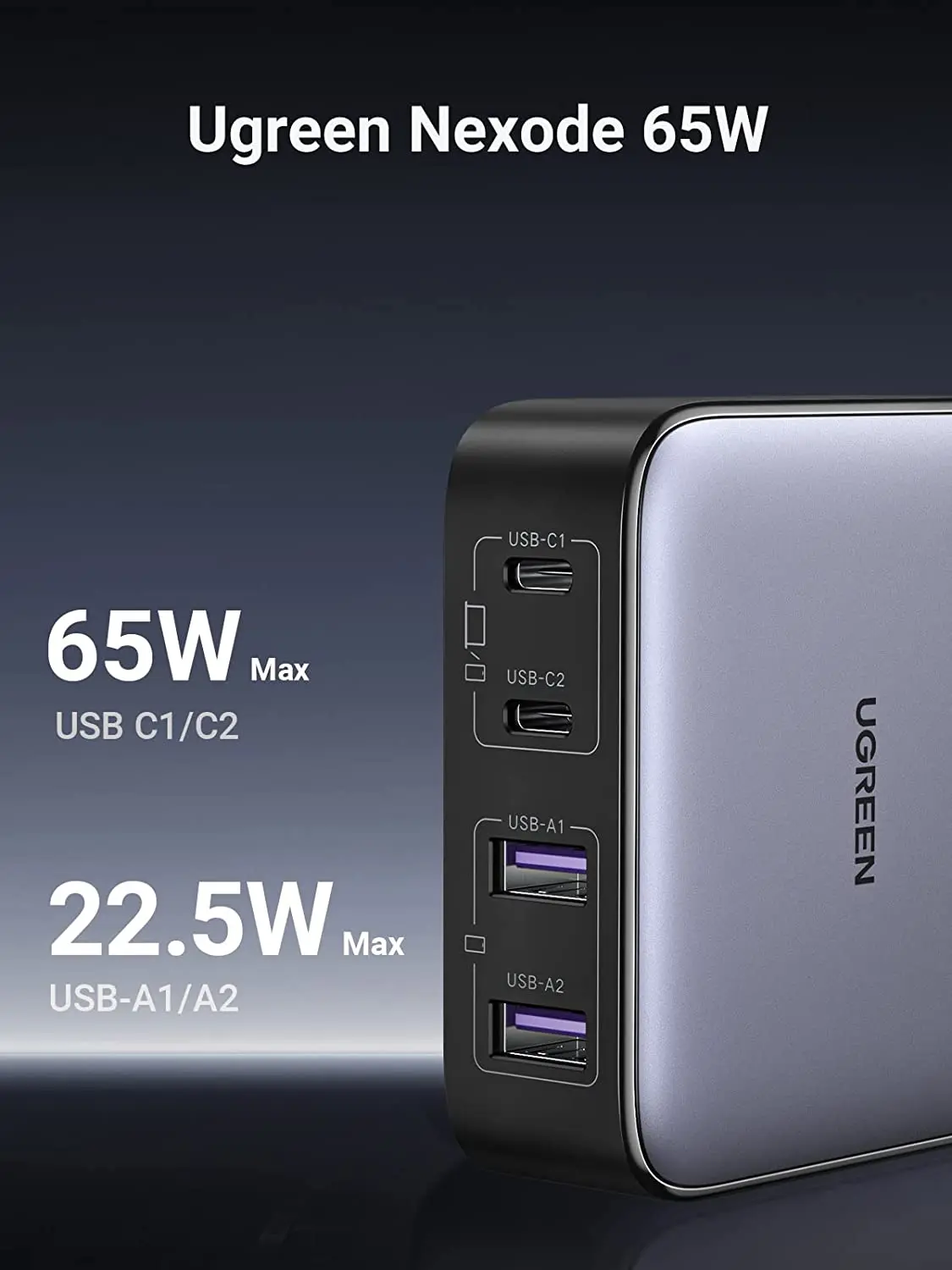 ugreen-gan-65w-charger-nexode-4-ports-charging-station-with-4-usb-c-for-iphone