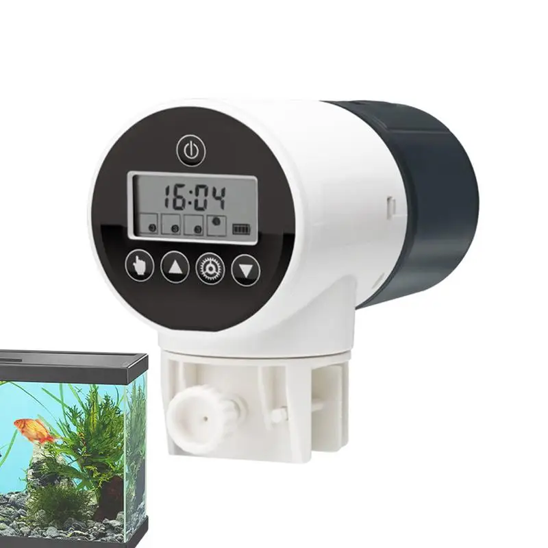 Automatic Fish Feeder Electric Aquarium Feeder With Smart Timer Silent Auto Fish Food Dispenser With 200ml Feed Box Timer