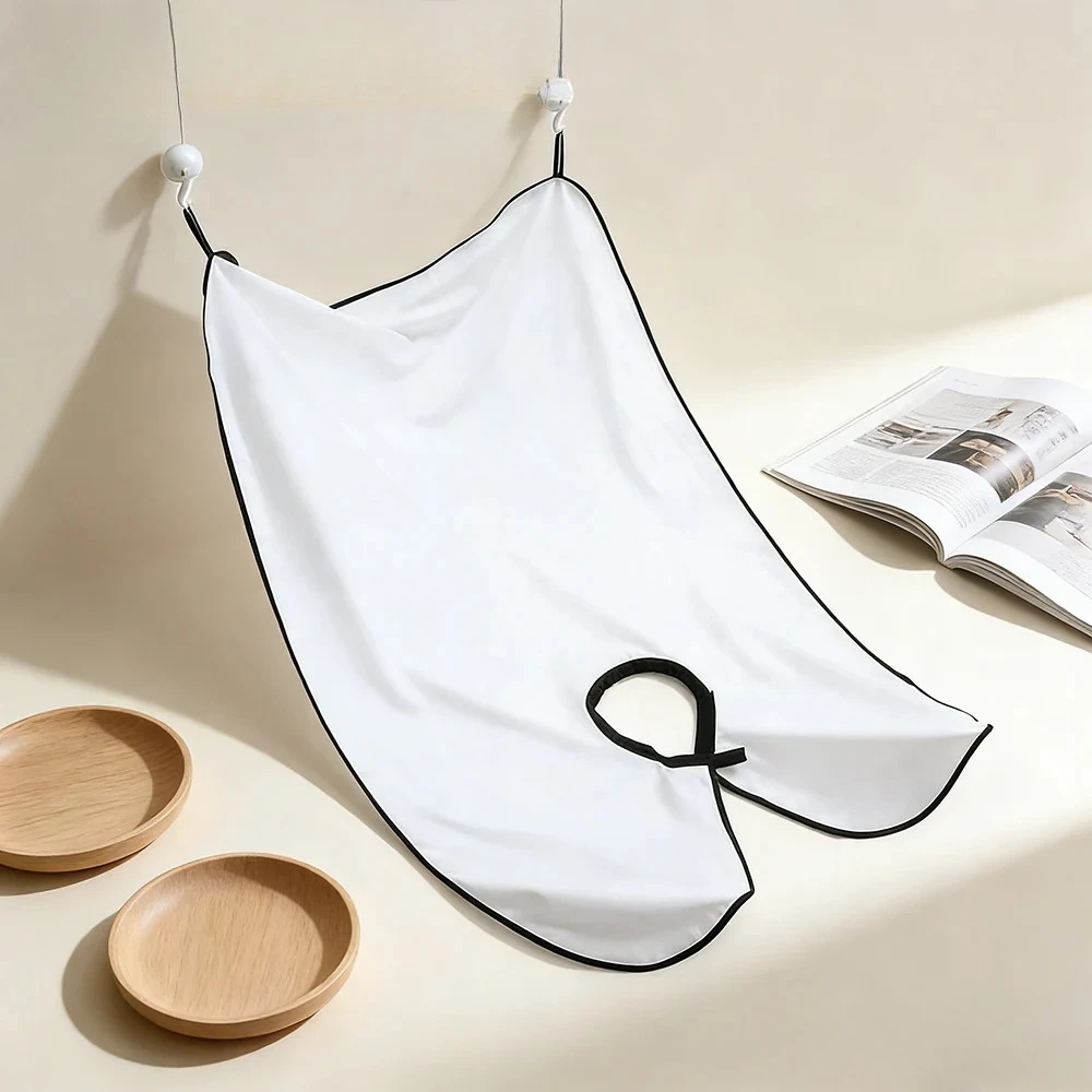 Suction Cup Hair Cutting Cape Beard Barber Gown for Adults Kids with Clean Neck Strip for Salon Home Use