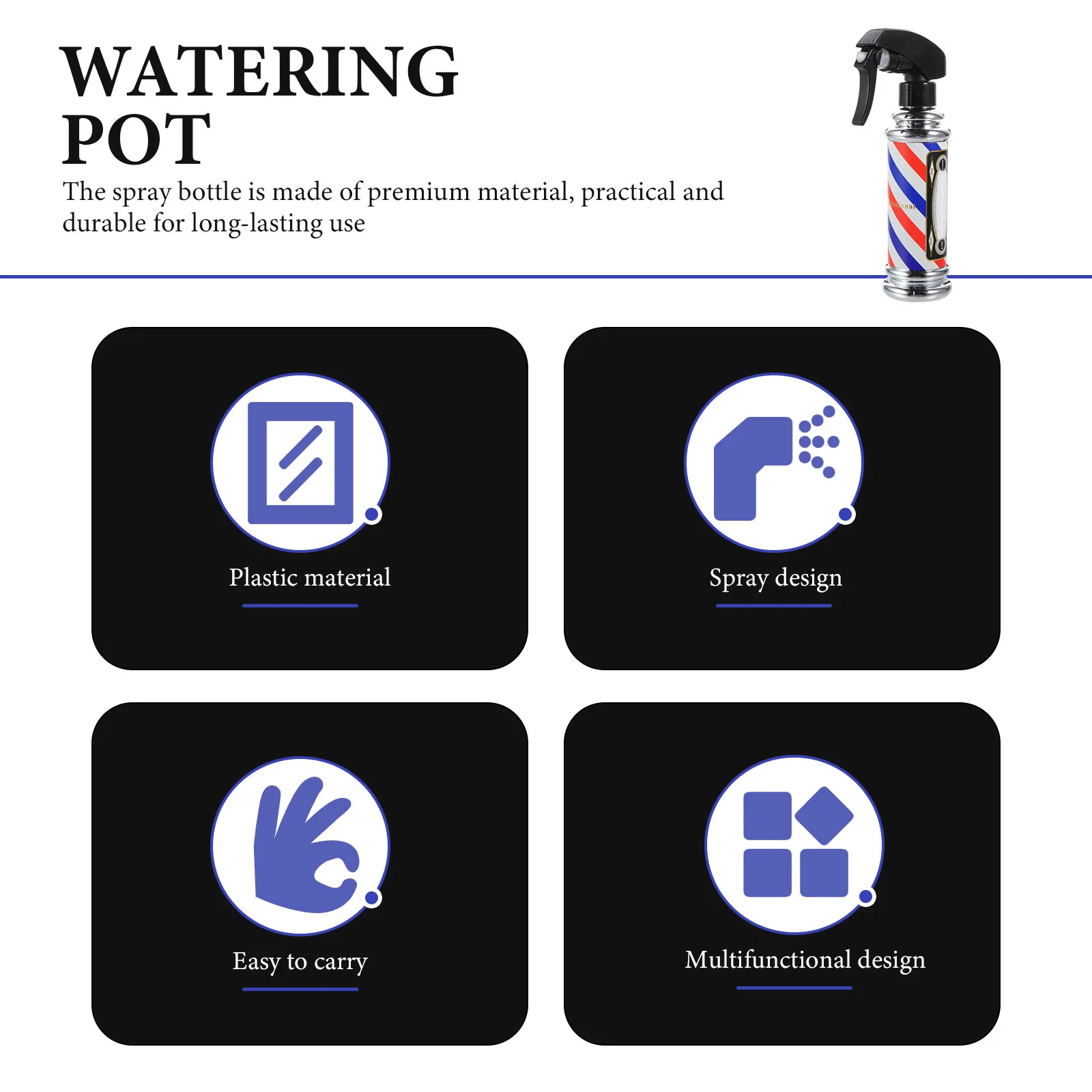 

2 шт. распылитель для полива, премиум-класса, портативный, пластиковый, для парикмахерских, барбершопов, домашнего использования, мелкодисперсное распыление, большой радиус действия