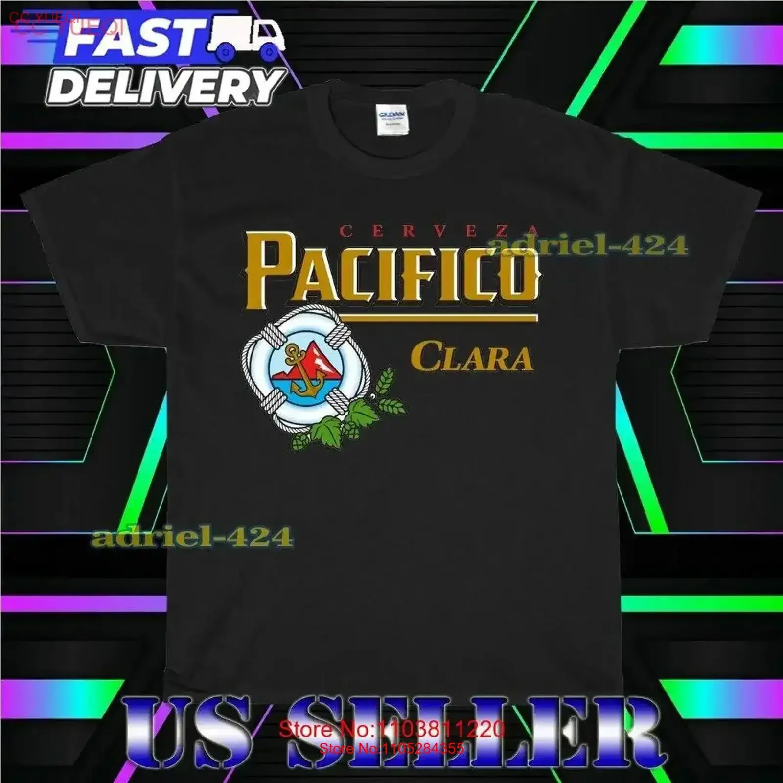 NEW SHIRT PACIFICO CLARA LOGO T TEE FUNNY AMERICAN USA UNISEX SIZE S 5XL vintage Washed Versatile Stylish Stretched vintage