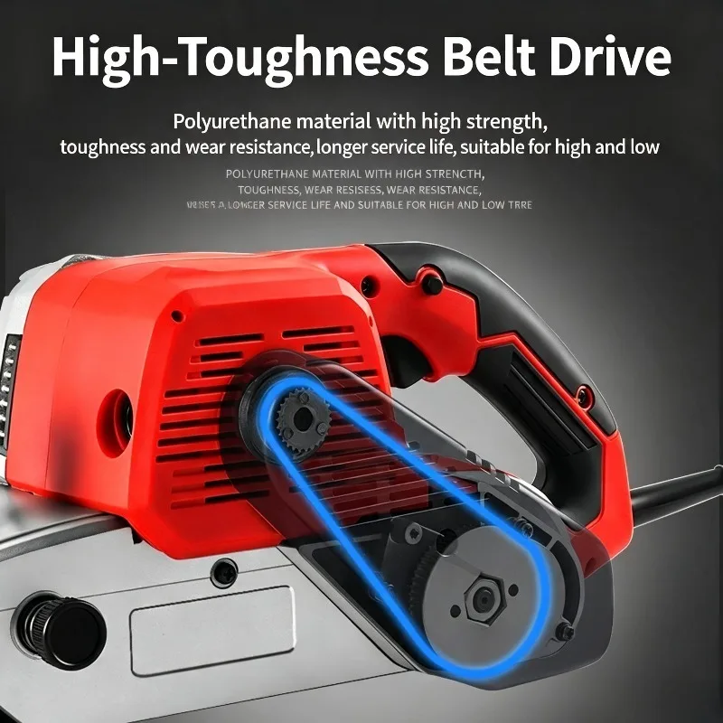 Mini Handheld Belt Sander Reversible Bench Polisher Portable Flat Grinding Machine For Household Wood Furniture Sanding Work