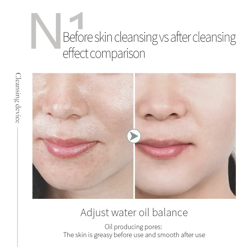 Dispositivo elettrico per la pulizia del viso di bellezza Detergente per la pulizia delle vibrazioni per uso domestico Dispositivo per la pulizia della pelle Spazzola per la pulizia del viso profonda