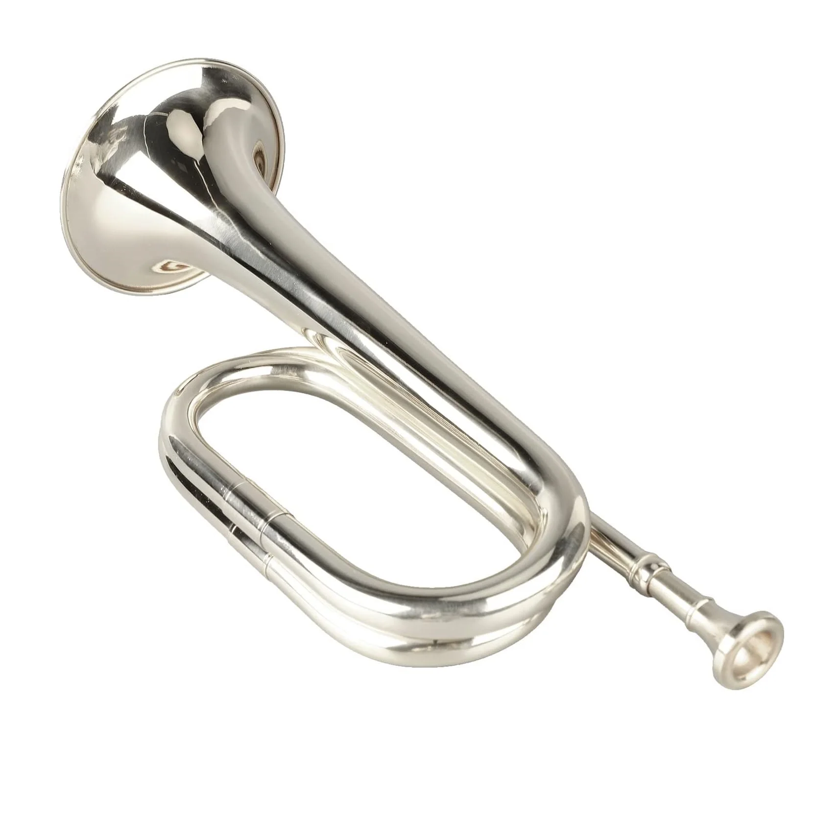 

Wholesale Supplier Bugle C Brass Cavalry Trumpet with Mouthpiece for Marching Band Beginners (Silver)