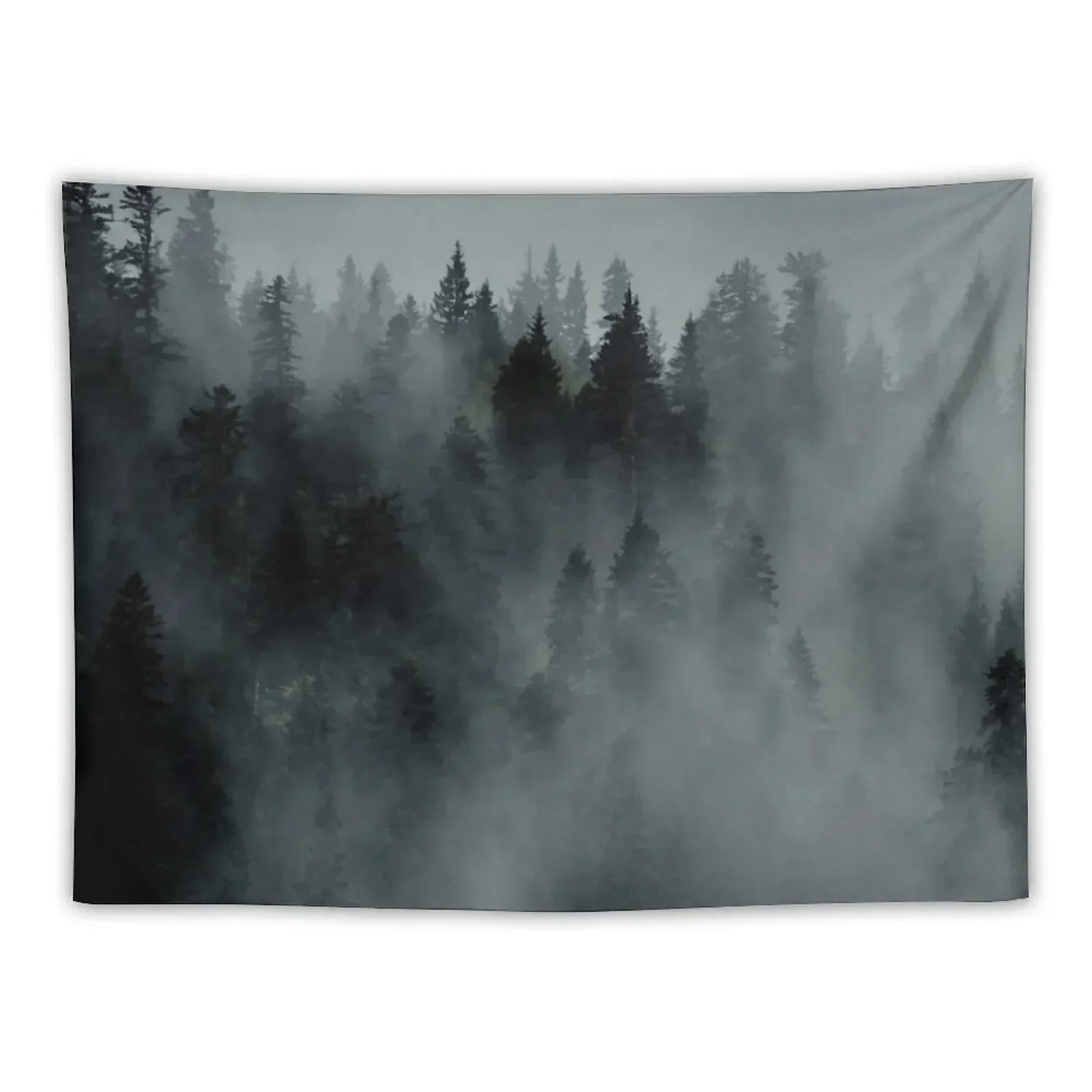 Misty Forest Tapestry For Bedroom Aesthetic Home Decor Bathroom Decor Tapestry