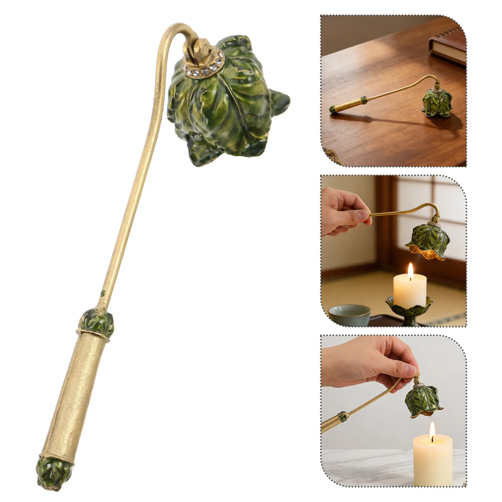Metal Snuffer Vintage Bell Design Extinguisher Tool Retro Wick Flame Snuffer Cover for Home Decor Ambient