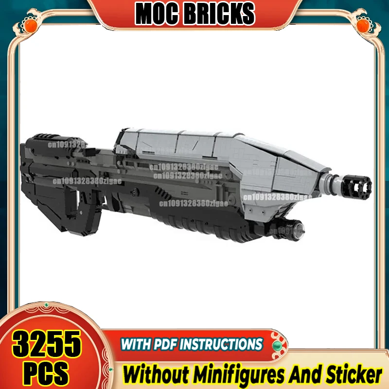 Popular Military Game Model Moc Building Bricks MA5D Assault Rifle Blocks Toys