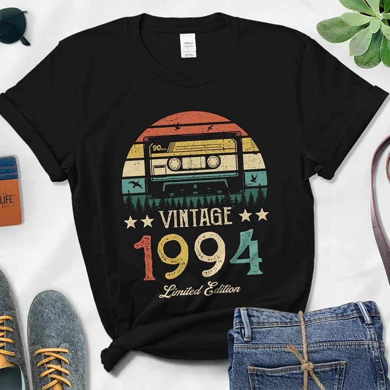 

Vintage Made In 1994 Limited Edition Women T Shirt 30th 30 Years Old Birthday Girlfriend Daughter Gift Cotton T-shirt Femal Top