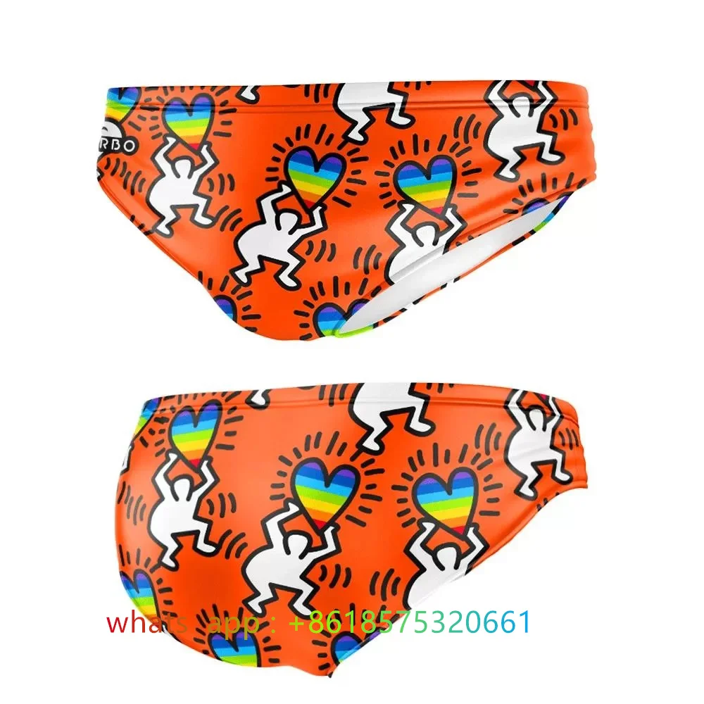 

Men Quick-Dry Brief Swimwear Swimsuits Swim Bikini Surf Boxer Briefs Board Shorts Trunks printed Pool training briefs 2025