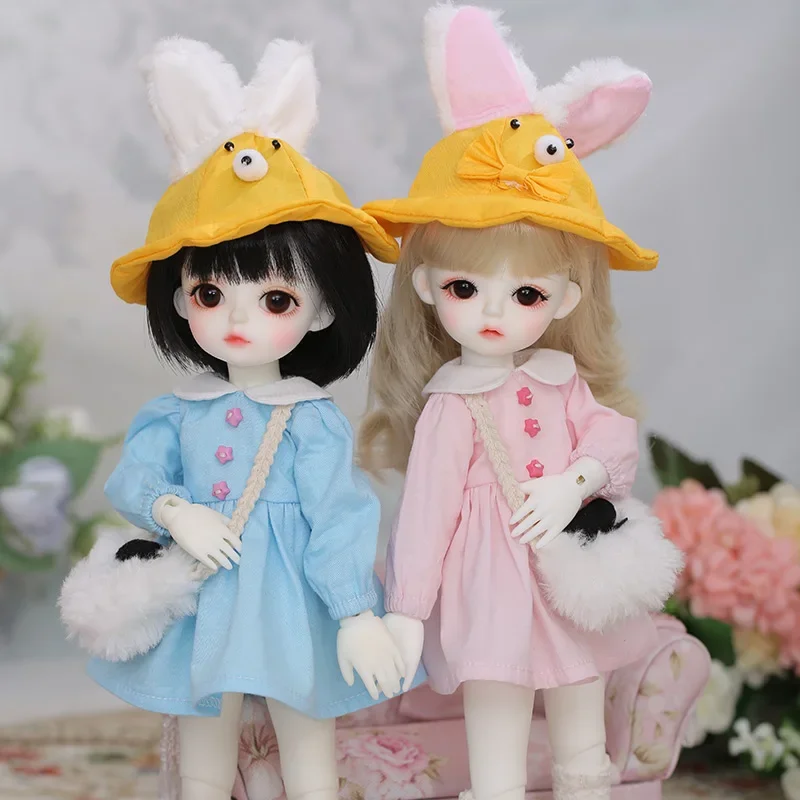 LCC Miyo and Ayane 1/6 Doll BJD Resin pink dress dolls fullset complete professional makeup Toy Gifts movable joint doll