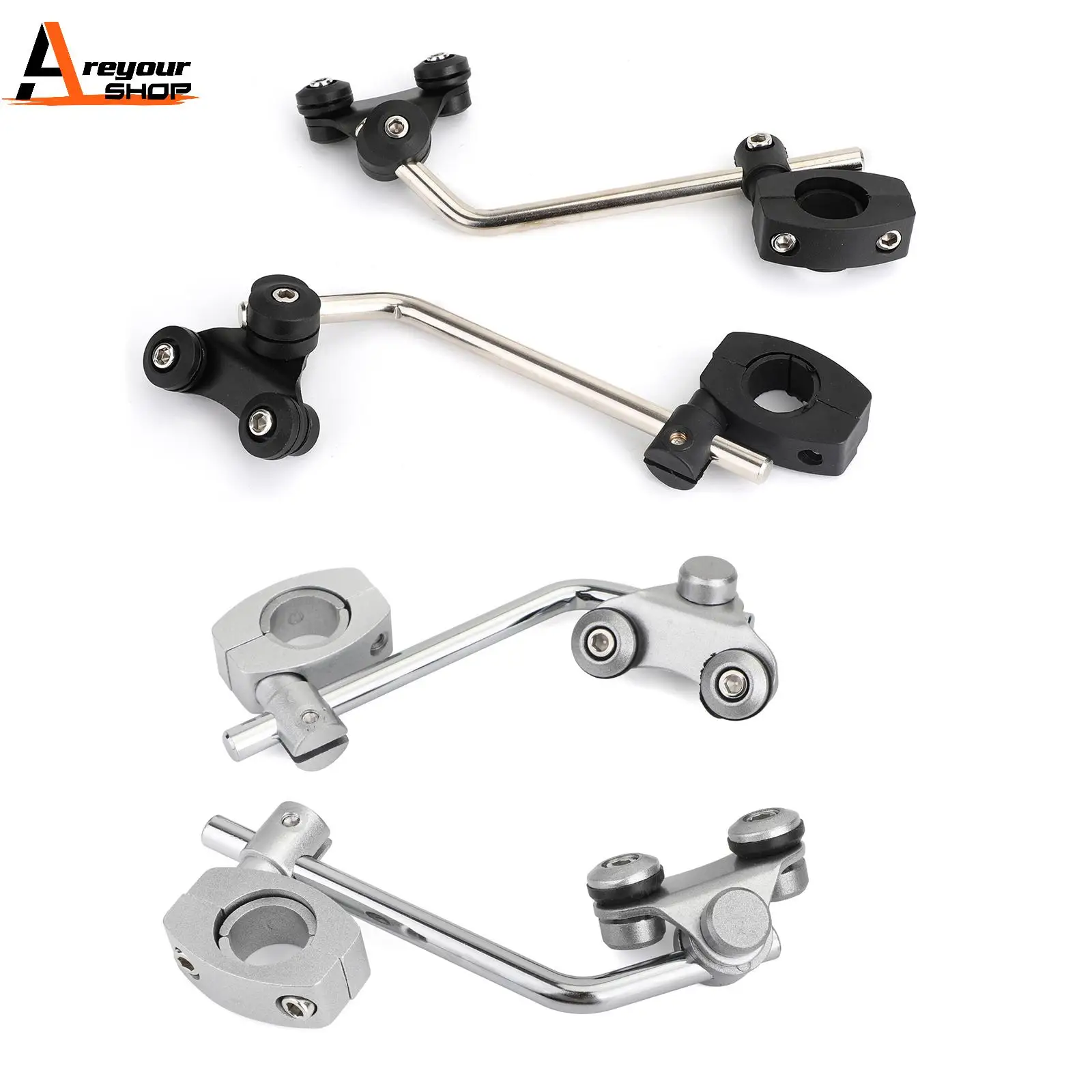 

Areyourshop Universal Motorcycle 7/8" 22mm Standard Handlebar Windshield Bracket Mount Clamp