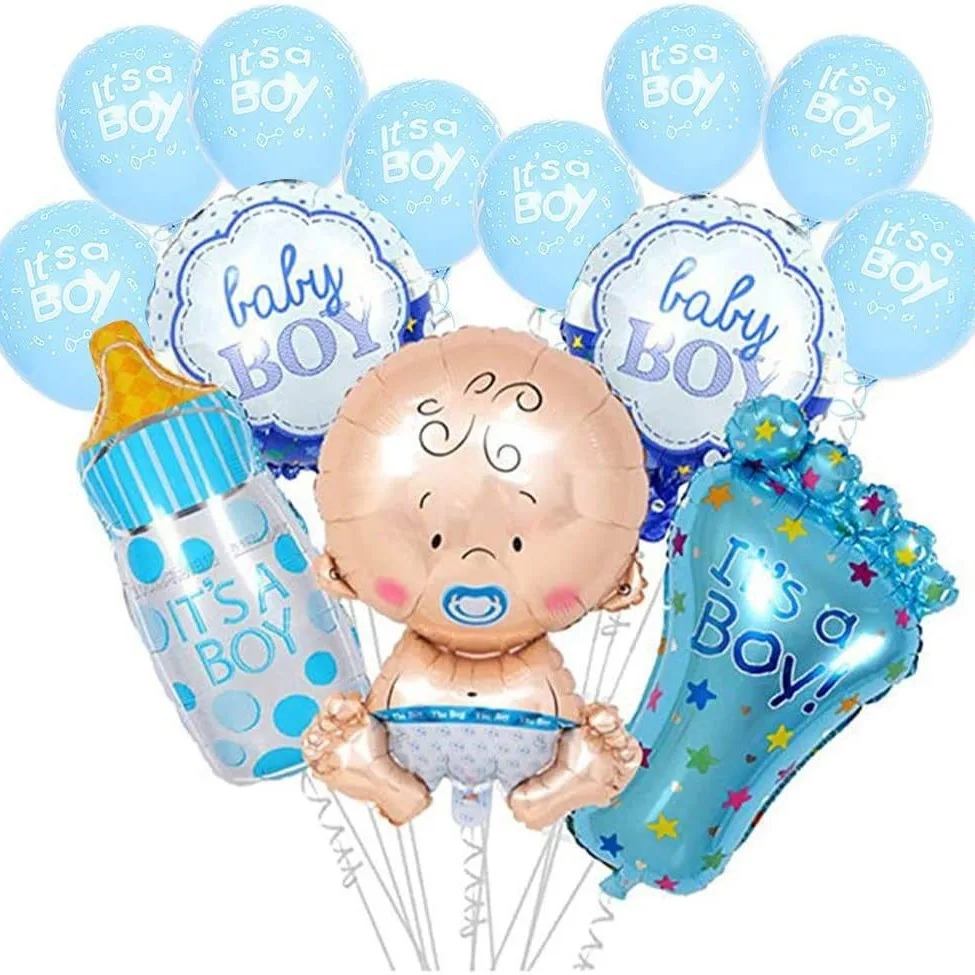 13 Stück Babyparty-Dekoration für Jungen und Mädchen, Es ist ein Junge, es ist ein Mädchen, Baby-Luftballons, Geschlecht offenbaren, Kindergeburtstag, Taufe, Party – Detail 4
