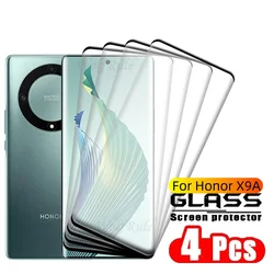 4PCS For Honor X9A Glass Huawei Honor X9A Tempered Glass Protective 9D 9H HD Full Curved Cover Screen Protector Huawei Honor X9A