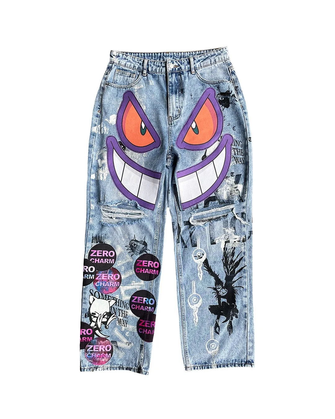 

Harajuku Y2k Anime Print Trouser Jeans for Men Baggy Jean Popular Streetwear Wide Leg Women High Waist Pants Men Clothing