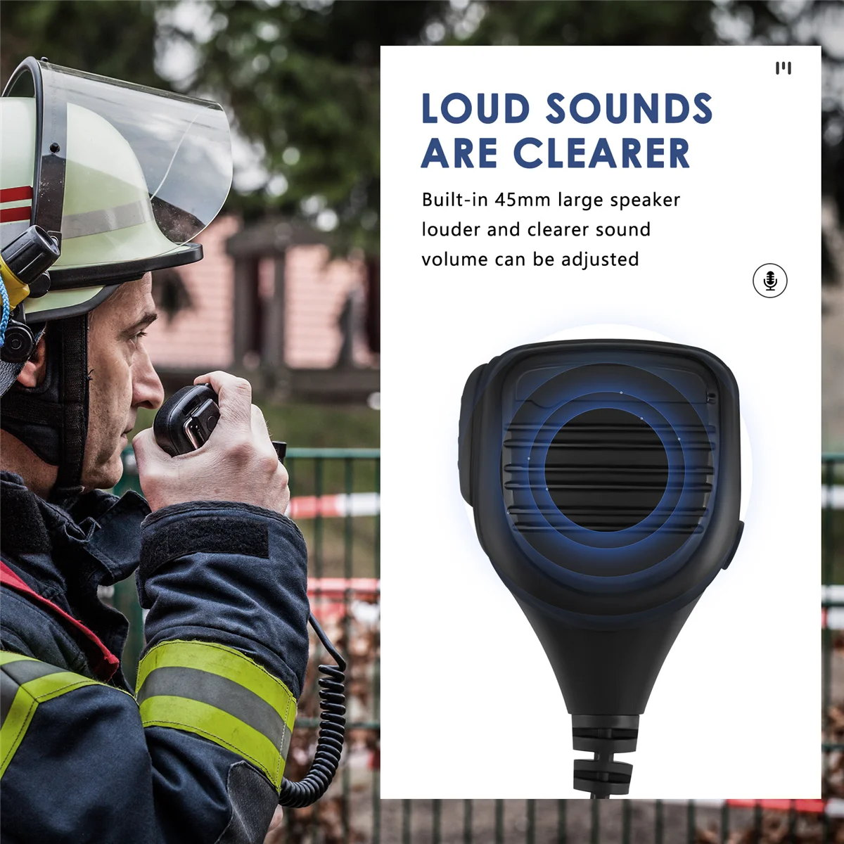 High Quality IP54 Waterproof Portable Loudspeaker Mic Microphone For Motorola Walkie Talkie STP9000 Two Way Radio Sepura Vogue