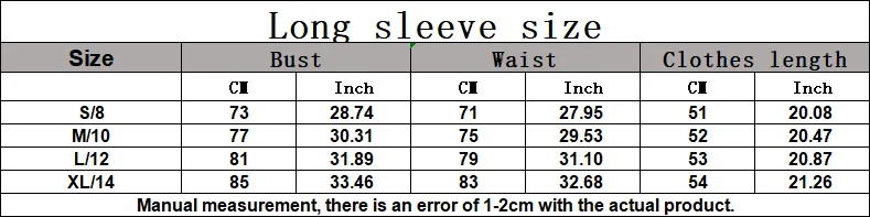 Size chart and fit details