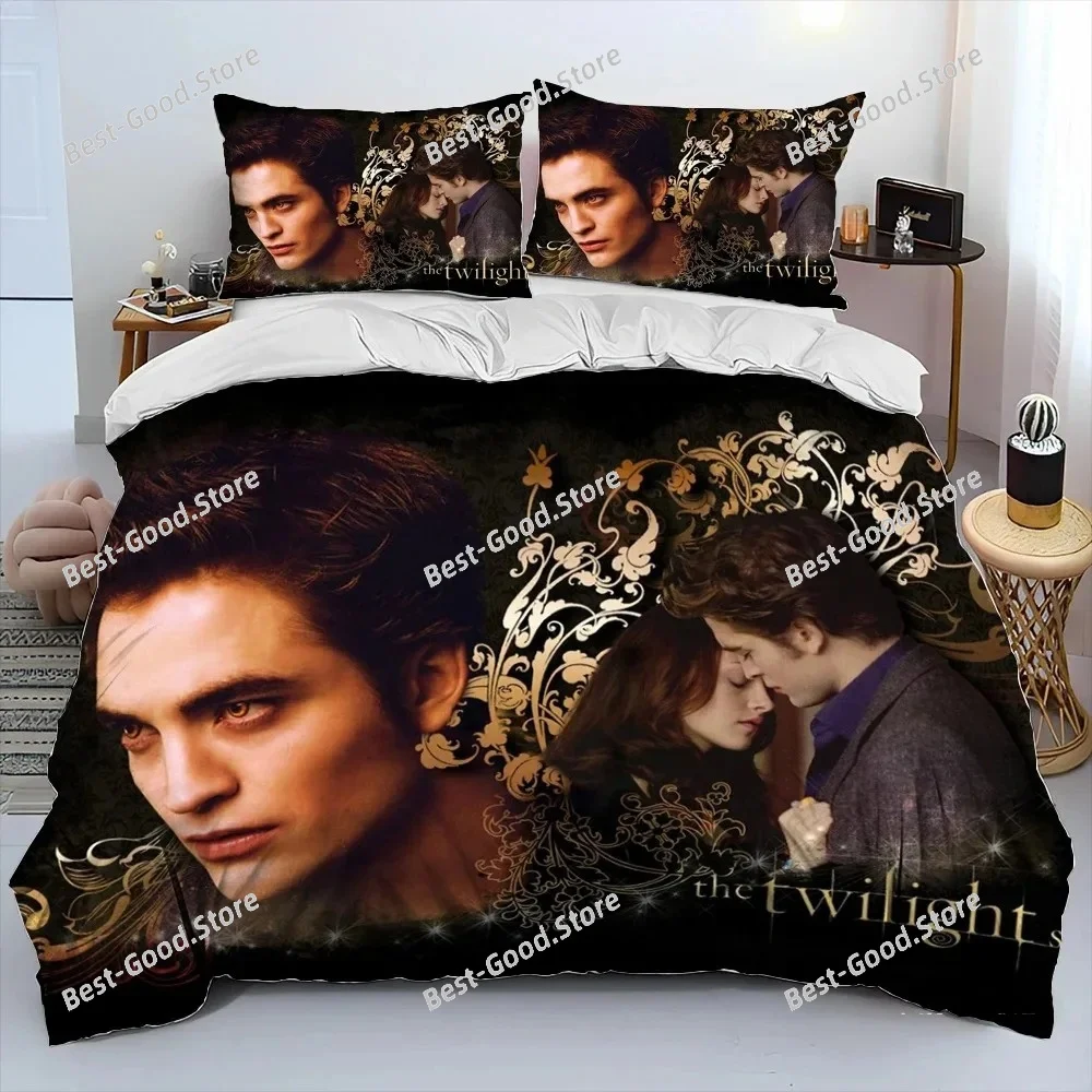 3D The Twilight Saga HD Printed Comforter Bedding Set,Duvet Cover Bed Set Quilt Cover Pillowcase,king Queen Size Bedding Set Kid