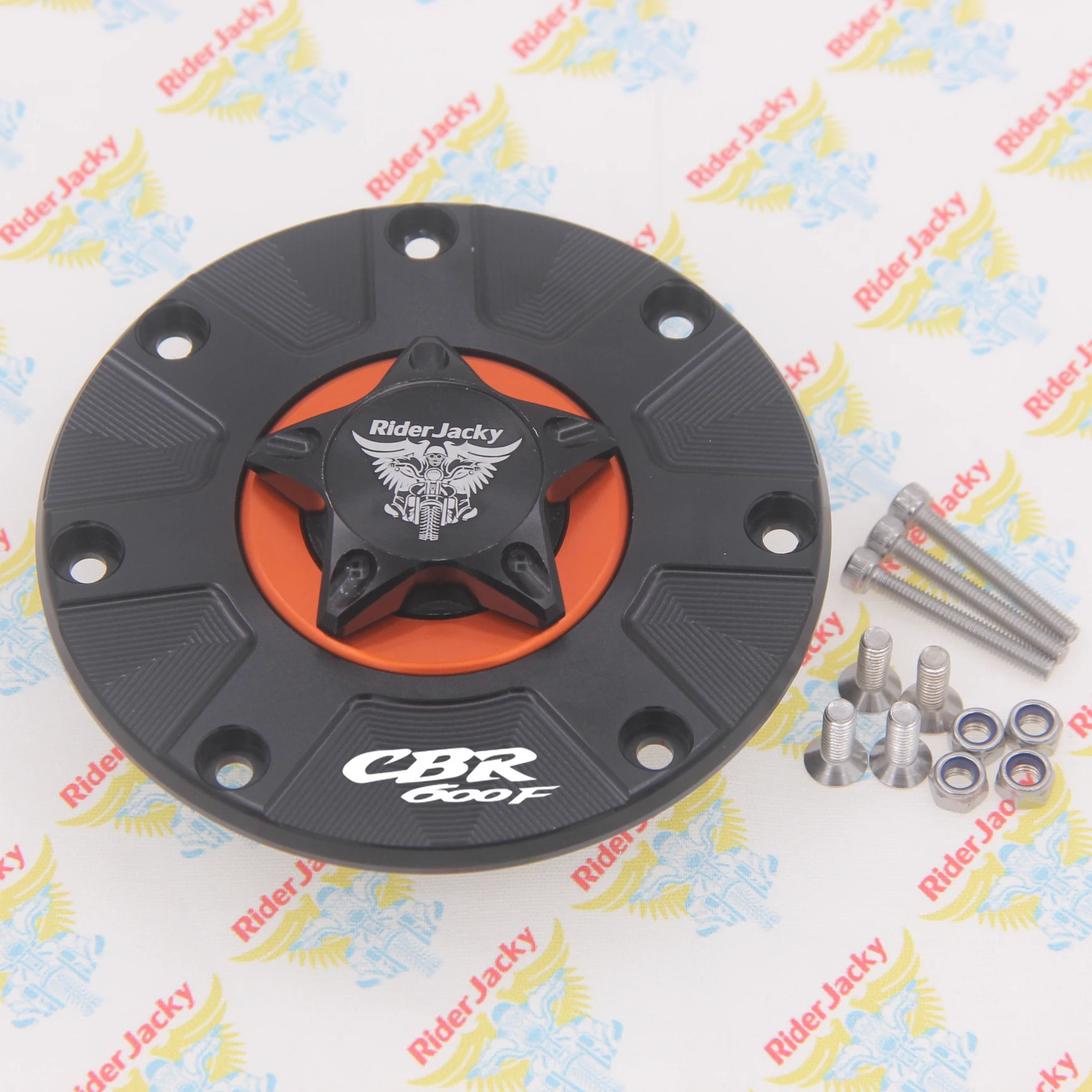 

RiderJacky® Motorcycle Fuel Tank Cap Gas Cap Cover Keyless For Honda CBR600F 2011-2014 (2012 2013 CBR 600F