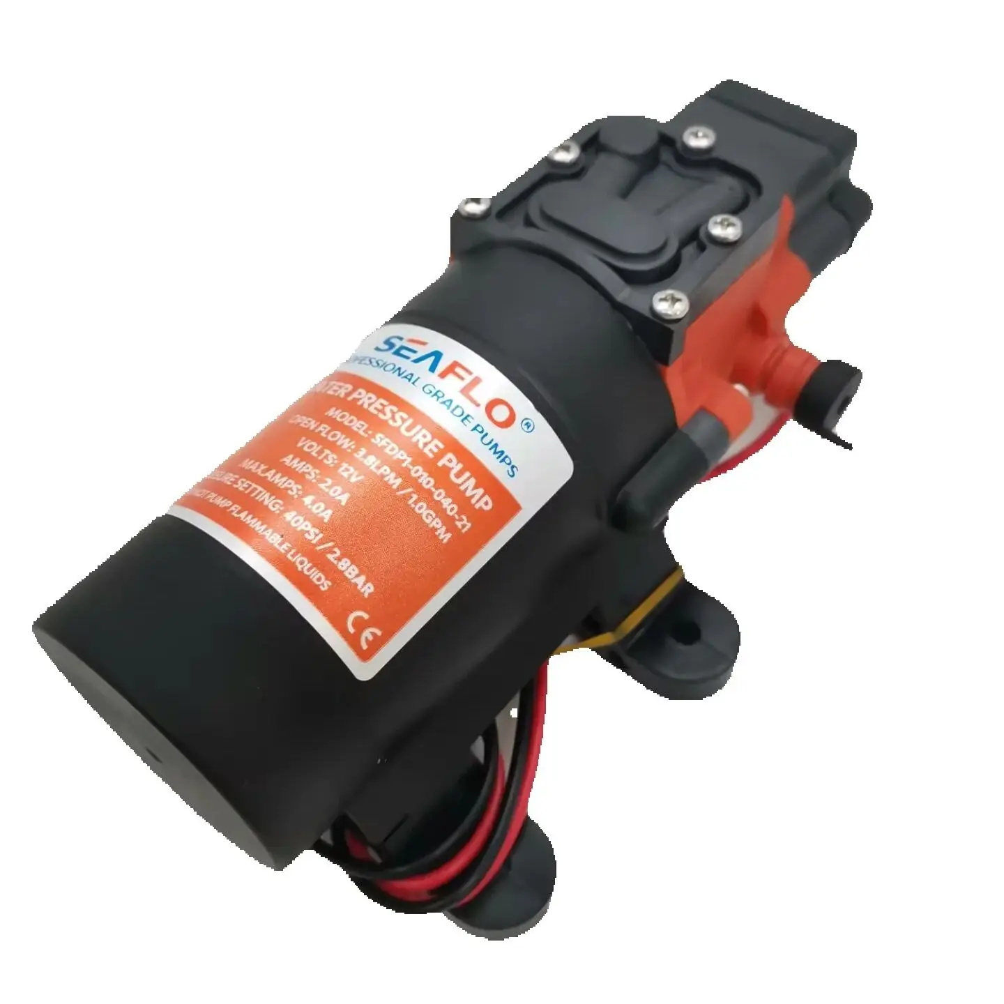 21 Series 12V SFDP1-010-040-21 12V 1.2 GPM 35 PSI Diaphragm Pump for Caravan/RV/Boat/Marine