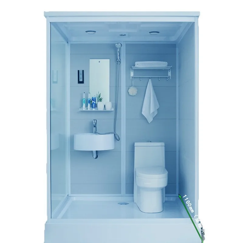 Luxury Modern Steel Portable Prefabricated Toilet Unit Modular Mobile Toilet Shower Room Outdoor Use