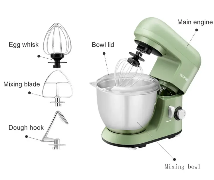 Cheftronic Direct Studio Offer SM-985 500W 120V 1300W 220V 4L Red Silver Green Cake Dough Stand Mixer