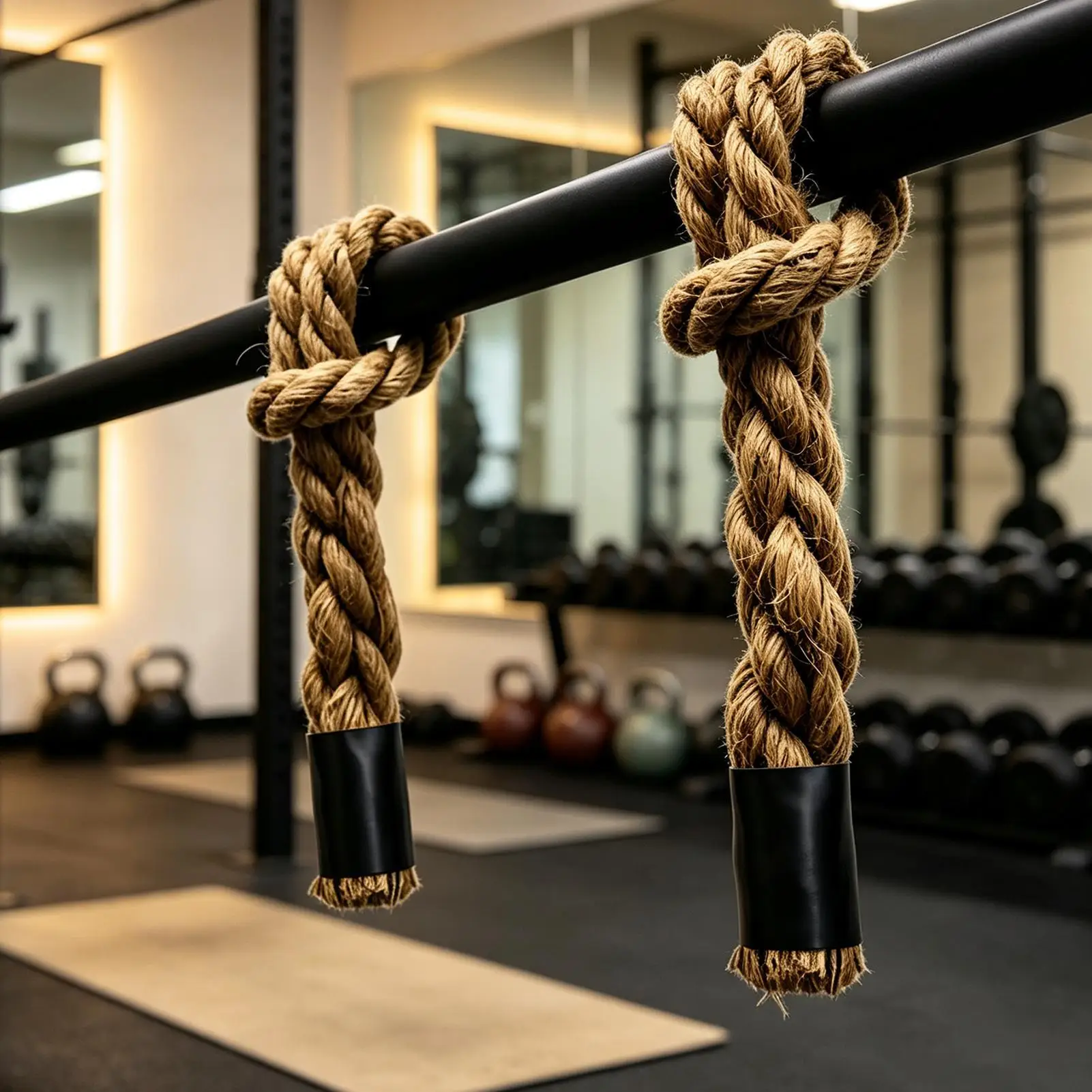 49.53x4.57cm Pull Up Rope Grips 2Pcs Heavy Duty Reusable Arm Strength Trainer Assist Muscle Exercise for Home Gym Fitness