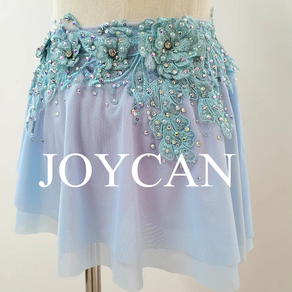 JoyCan Lyrical Dance Dress Blue Jazz Dance Costume Pole Dancing Clothes Girl Performance Training