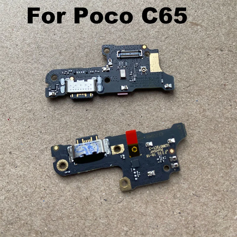 

For Xiaomi Poco C65 USB Charging Dock Port With IC Mic Microphone Connector Board Flex Cable 4G 5G Parts Replacement